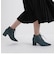 テクスチャードポインテッドトゥ レースアップヒールアンクルブーツ / Textured Pointed Toe Lace-Up Heeled Ankle Boots