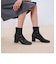 ステッチトリム ブロックヒールアンクルブーツ / Stitch-Trim Block Heel Ankle Boots