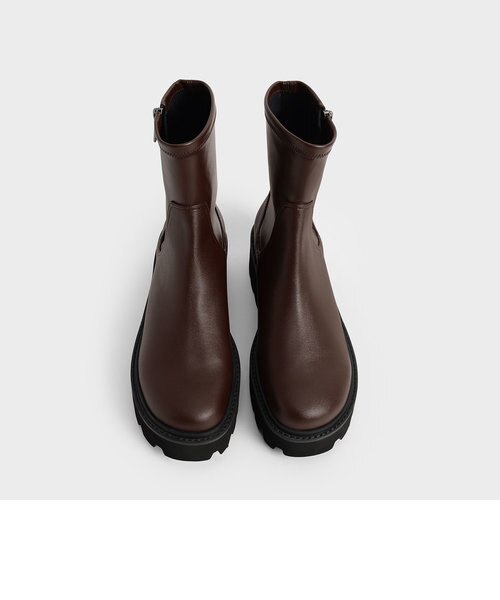 サイドジップ アンクルブーツ / Side-Zip Ankle Boots｜チャールズ