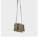 メタリックアクセント ターンロッククロスボディバッグ / Metallic Accent Turn-Lock Crossbody Bag