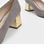 メタリックブロックヒール パンプス / Metallic Block Heel Pumps 
