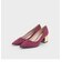 メタリックブロックヒール パンプス / Metallic Block Heel Pumps 