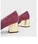 メタリックブロックヒール パンプス / Metallic Block Heel Pumps 
