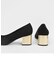 メタリックブロックヒール パンプス / Metallic Block Heel Pumps 