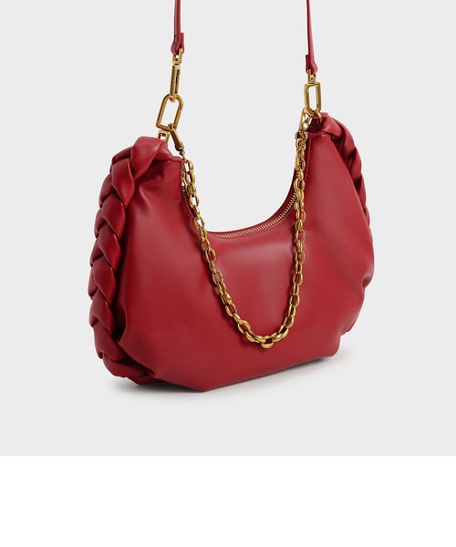 チェーンハンドル ブレーデッドホーボーバッグ / Chain Handle チェーンハンドル ブレーデッドホーボーバッグ / Chain Handle