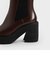 オデットパテントレザー チェルシープラットフォームブーツ / Odette Patent Leather Chelsea Platform Boots