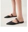 カットアウトストラップ フラットミュールパンプス / Cut-Out Strap Flat Mule Pumps 