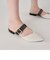 カットアウトストラップ フラットミュールパンプス / Cut-Out Strap Flat Mule Pumps 