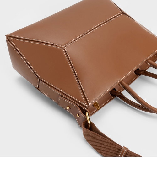 チャールズ & キース Nasrin ナスリン ジオメトリックトートバッグ CHARLES ＆ KEITH トートバッグ Nasrin ナスリン ジオメトリック