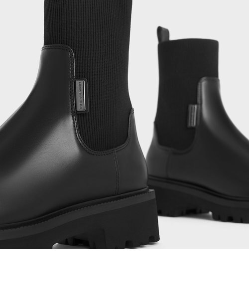 ニットソックス リッジッドソールチェルシーブーツ ｜チャールズ