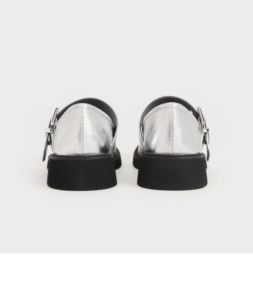 CHARLES & KEITH スクエアトゥ ボウバックルメリージェーン CHARLES & KEITH スクエアトゥ ボウバックルメリージェーン 【再