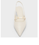 メタリックバーアクセント スリングバックフラット 【再入荷】