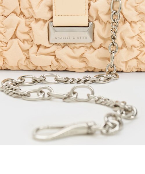 ルーシュドナイロン チェーンハンドルバッグ ｜チャールズ＆キースの