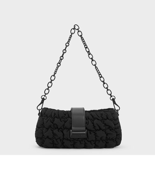 ルーシュドナイロン チェーンハンドルバッグ ｜チャールズ＆キースの