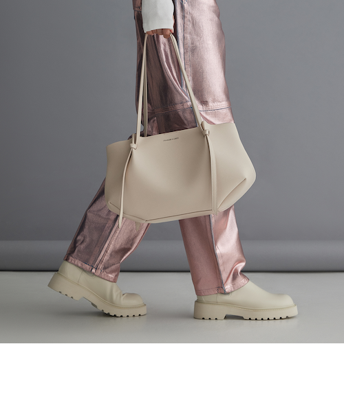 あお Calla カルラ トートバッグ - ダークモス CHARLES & KEITH Calla カルラ トートバッグ【再入荷