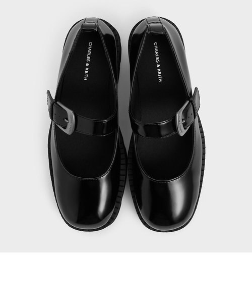 CHARLES & KEITH リッジッドソールチャンキーメリージェーン 40 CHARLES & KEITH｜バックル リッジッドソールチャンキーメリー