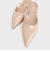 チェーンアクセント ポインテッドトゥスリングバックフラット