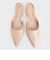 チェーンアクセント ポインテッドトゥスリングバックフラット