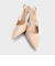 チェーンアクセント ポインテッドトゥスリングバックパンプス