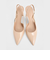 チェーンアクセント ポインテッドトゥスリングバックパンプス