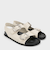 バックル ダブルストラップスリングバックサンダル