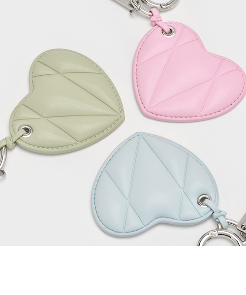 白妙様✴︎モスアゲートハート&ハワイアンキルトカービング＊チャーム ハートキルト ミラーチャーム｜チャールズ＆キースの通販｜&mall