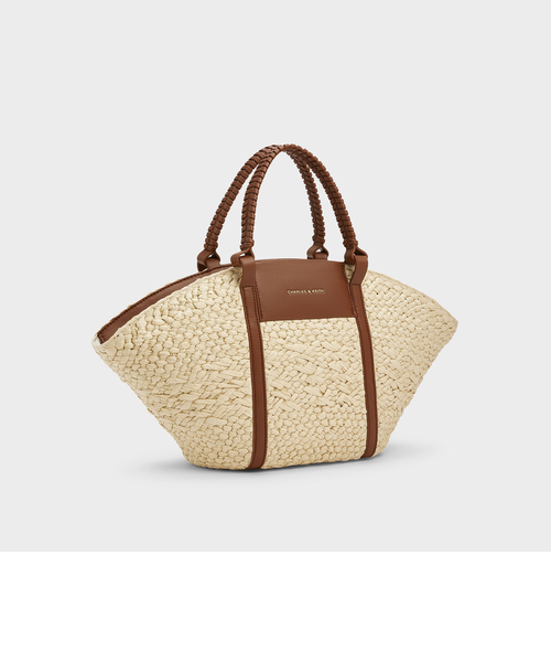 Shaliaシャリアラフィアウーブンバケツバッグ｜チャールズ＆キースの