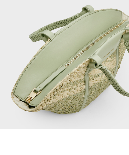 Shaliaシャリアラフィアウーブンバケツバッグ｜チャールズ＆キースの