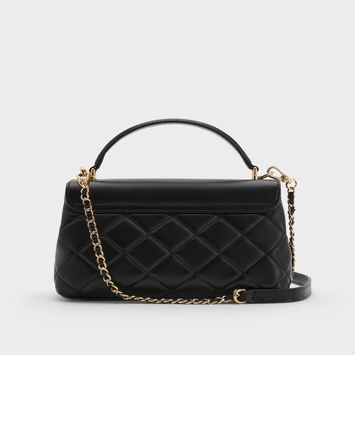 Alva アルヴァ キルトチェーンストラップトップハンドルバッグ