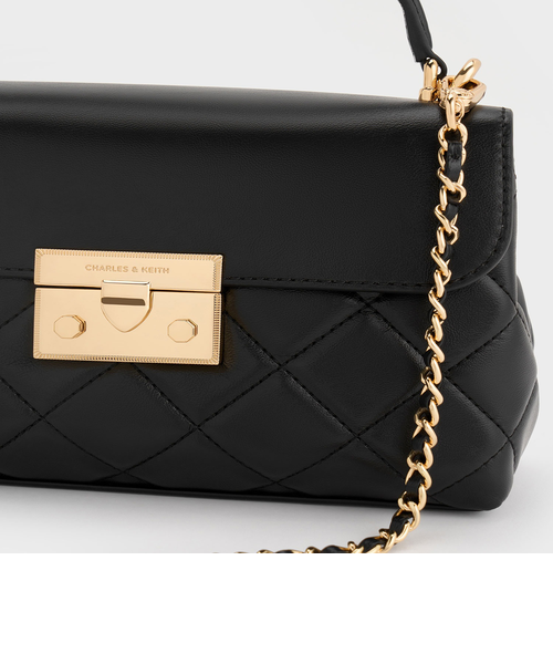 Alva アルヴァ キルトチェーンストラップトップハンドルバッグ