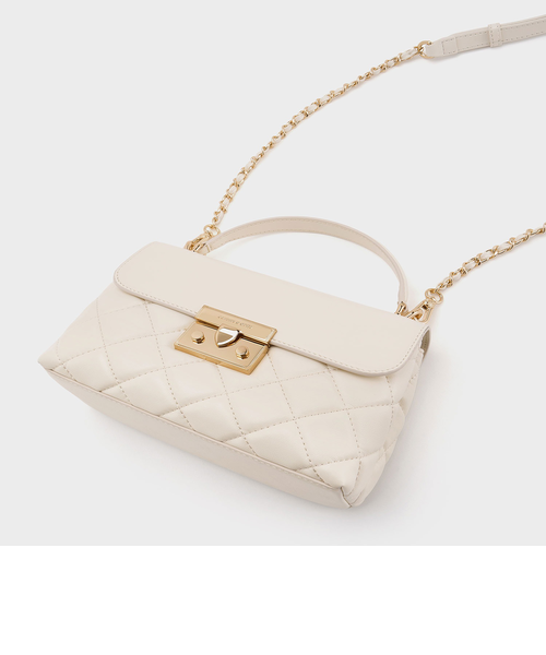 Alva アルヴァ キルトチェーンストラップトップハンドルバッグ