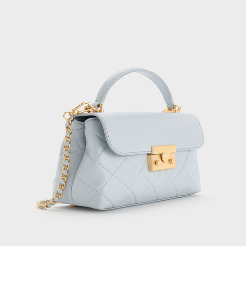 Alva アルヴァ キルトチェーンストラップトップハンドルバッグ