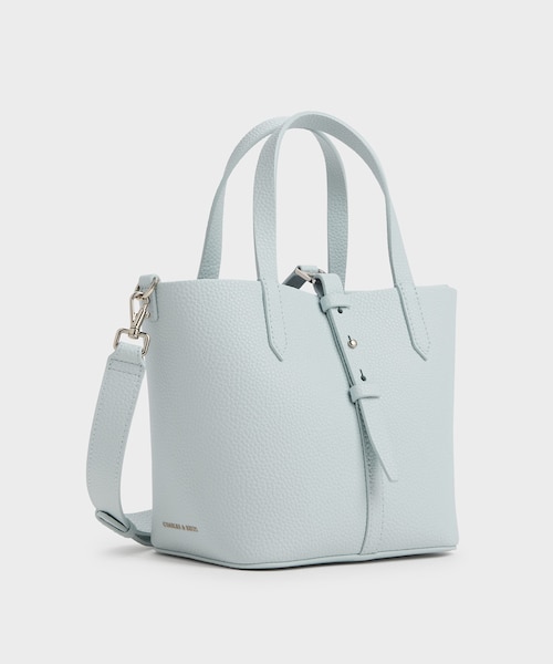 CHARLES&KEITH ベリル リサイクルレザーバケツバッグ ホワイト 【公式