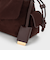 Khai カイ スエードルーシュドフラップサイドポケットトップハンドルバッグ