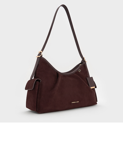 Khai カイ リサイクルスエードショルダーバッグ｜チャールズ＆キースの