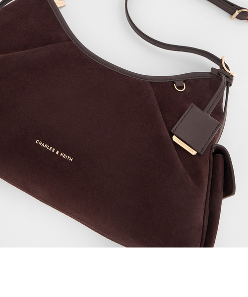 Charles & Keith Khai カイ スエードショルダーバッグ 完売 Khai カイ リサイクルスエードショルダーバッグ｜チャールズ