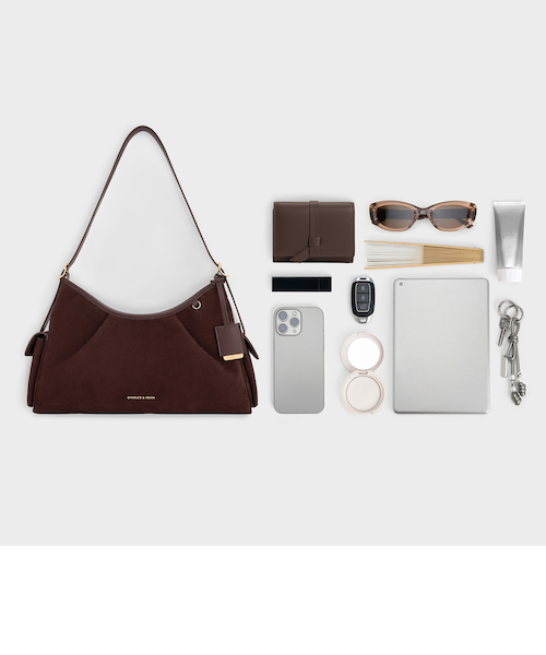 Khai カイ リサイクルスエードショルダーバッグ｜チャールズ＆キースの