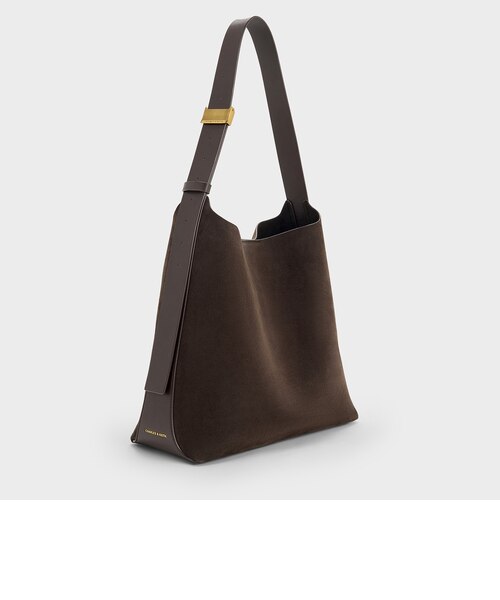 CHARLES & KEITH Edna エドナ スエードホーボーバッグ Edna エドナ スエードホーボーバッグ｜チャールズ＆キースの通販