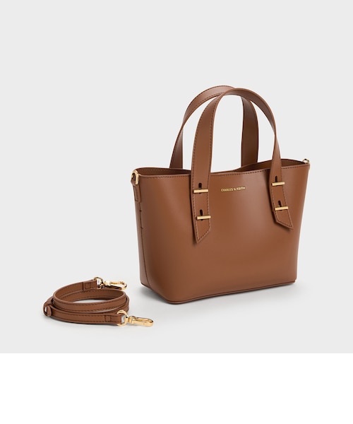 CHARLES&KEITH ミニシャナイア ダブルハンドルトートバッグ Shania ミニシャナイア ダブルハンドルトートバッグ｜チャールズ