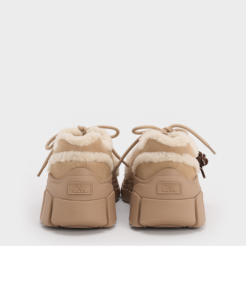 Yunna ユンナ スエード&フォーシャーリングチャンキースニーカー