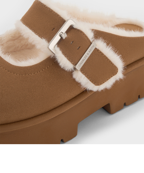 Bergen ベルゲン テクスチャーファートリムバックルプラットフォーム