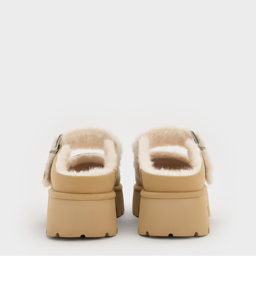 Bergen ベルゲン テクスチャーファートリムバックルプラットフォーム