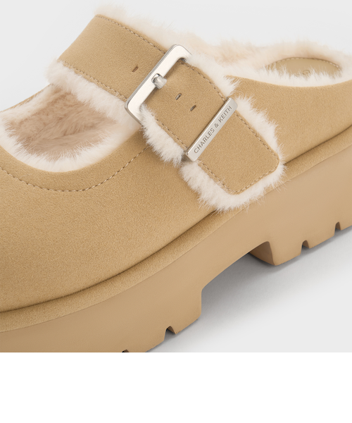 Bergen ベルゲン テクスチャーファートリムバックルプラットフォーム