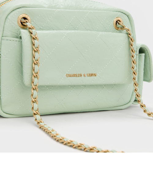 Duo ドゥオ キルトクロスボディーバッグ｜チャールズ＆キースの通販