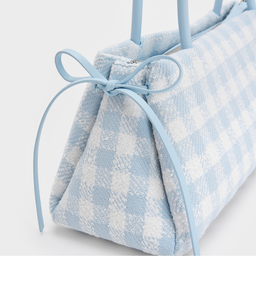 Hazel ヘーゼル ギンガムボウショルダーバッグ｜チャールズ＆キースの