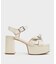 Anika アニカ ノットボウプラットフォームサンダル