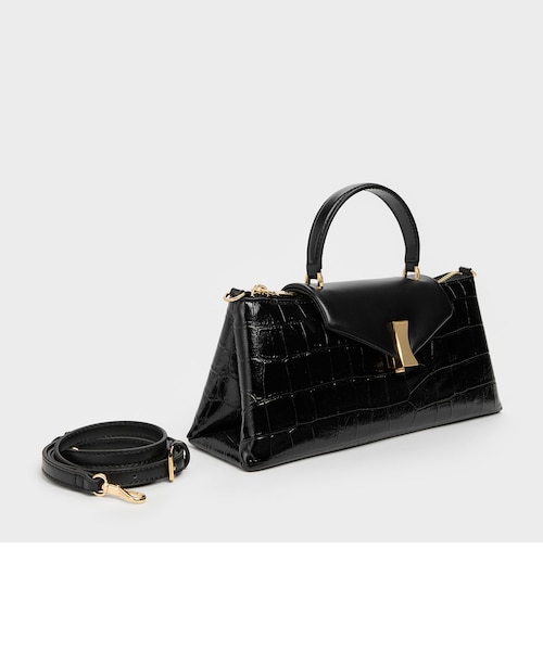 リリベット クロックエフェクト イロンゲイティッド トップハンドルバッグ Lilibet リリベット クロックエフェクト イロンゲイティッド トップ