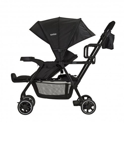 FU1775】☆KATOJI 二人乗りベビーカー ゴーDX 黒 ブラック チャイルド