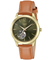 HENRY LONDON ヘンリーロンドン CHISWICK チズウィック メカニカル ペアモデル HL34-AS-0456 レディース 腕時計 機械式 オープンハート グリーンダイヤル ブラウン 革ベルト