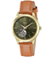 HENRY LONDON ヘンリーロンドン CHISWICK チズウィック メカニカル ペアモデル HL34-AS-0456 レディース 腕時計 機械式 オープンハート グリーンダイヤル ブラウン 革ベルト